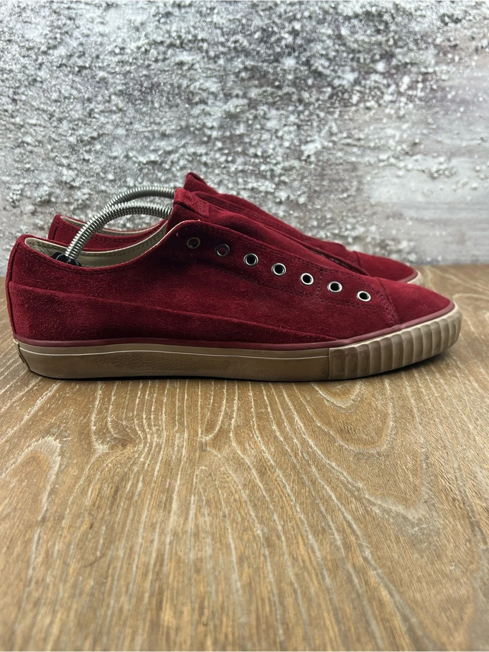 602 John Varvatos Men's Slip-On Suede Sneakers -  size 10